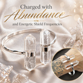 Clear Quartz Cuff Bracelet Charged with Abundance & Energy Shield Frequencies